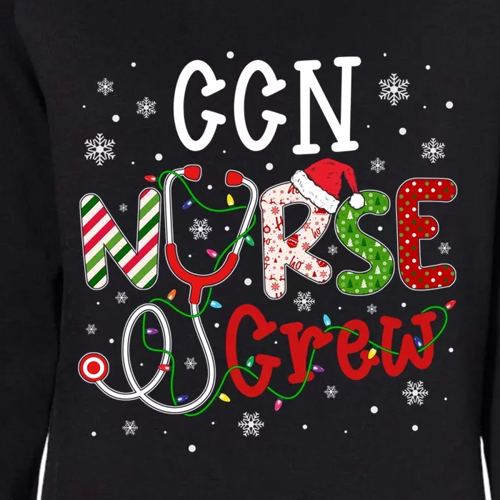 Ccn Christmas Nurse Crew Funny Nursing Christmas Pattern Gift Womens California Wash Sweatshirt