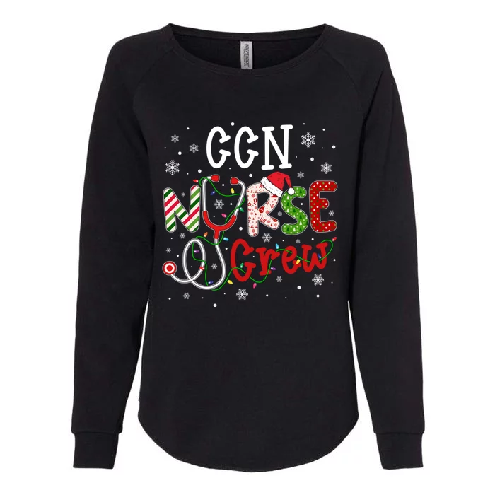 Ccn Christmas Nurse Crew Funny Nursing Christmas Pattern Gift Womens California Wash Sweatshirt