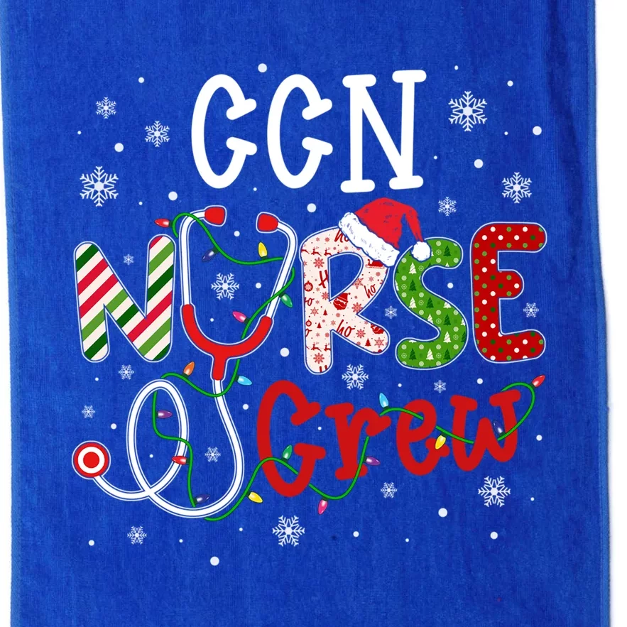 Ccn Christmas Nurse Crew Funny Nursing Christmas Pattern Gift Platinum Collection Golf Towel