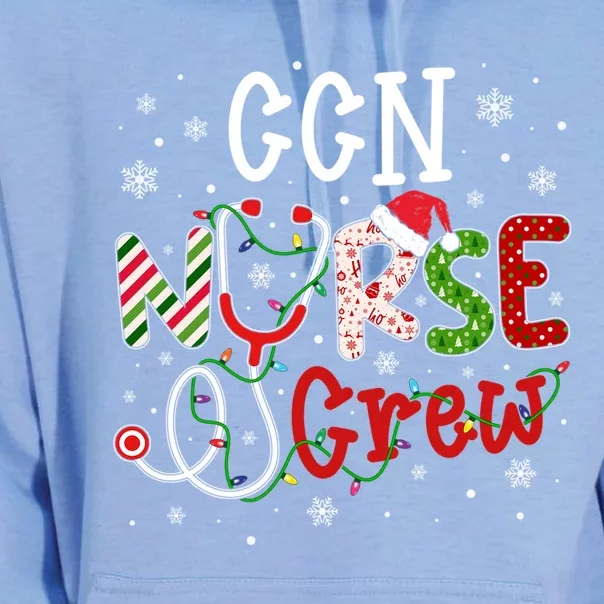 Ccn Christmas Nurse Crew Funny Nursing Christmas Pattern Gift Unisex Surf Hoodie