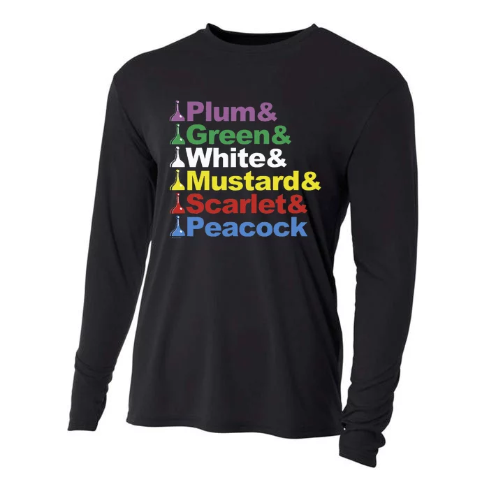 Clue Character Name Stack Game Pieces Cooling Performance Long Sleeve Crew