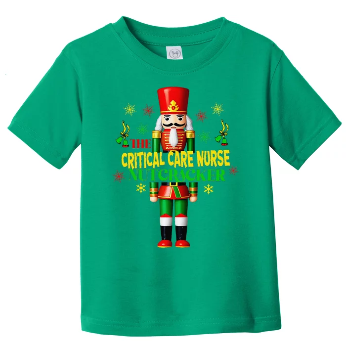 Critical Care Nurse Nutcracker Christmas Holiday Pajama Toddler T-Shirt