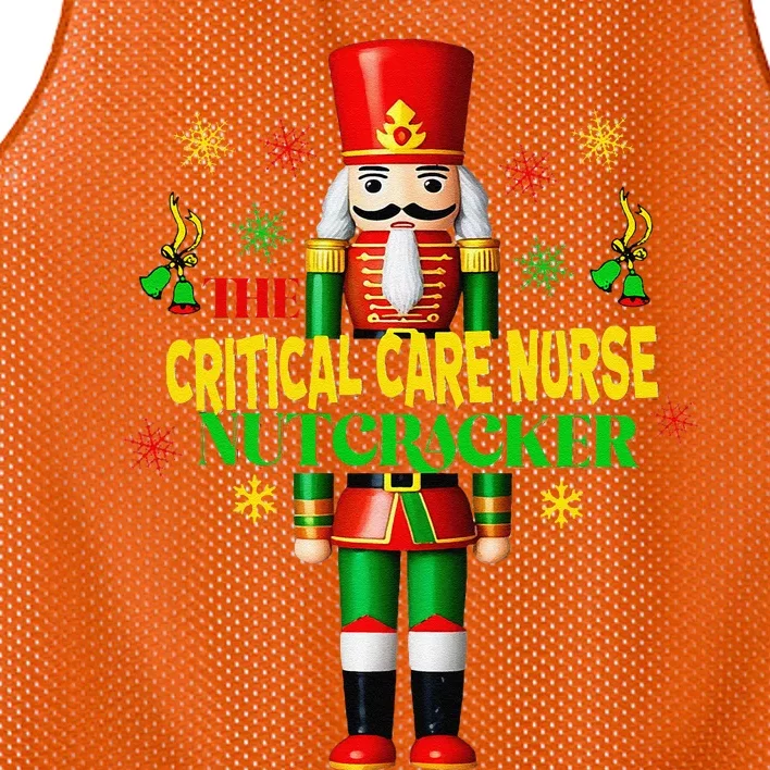 Critical Care Nurse Nutcracker Christmas Holiday Pajama Mesh Reversible Basketball Jersey Tank