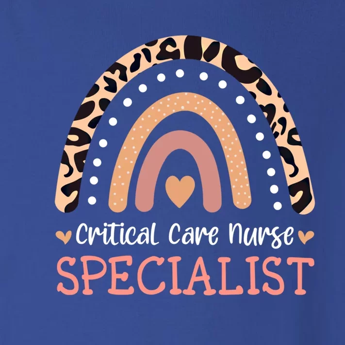 Critical Care Nurse Specialist Leopard Rainbow Meaningful Gift Toddler Long Sleeve Shirt