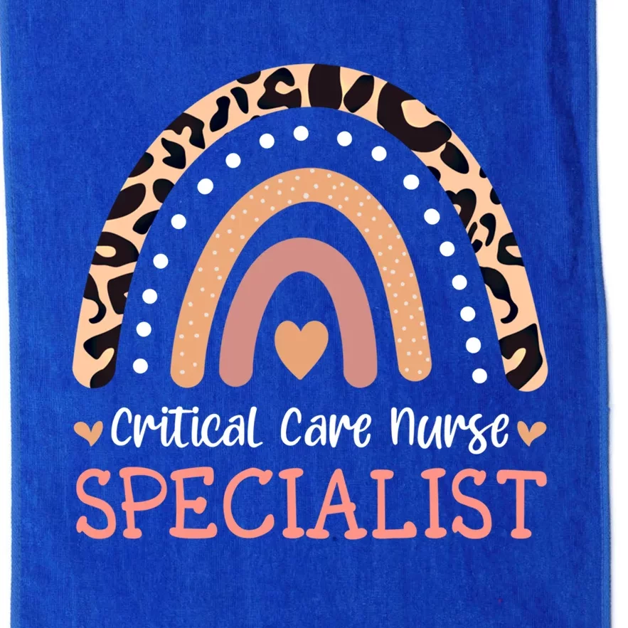 Critical Care Nurse Specialist Leopard Rainbow Meaningful Gift Platinum Collection Golf Towel