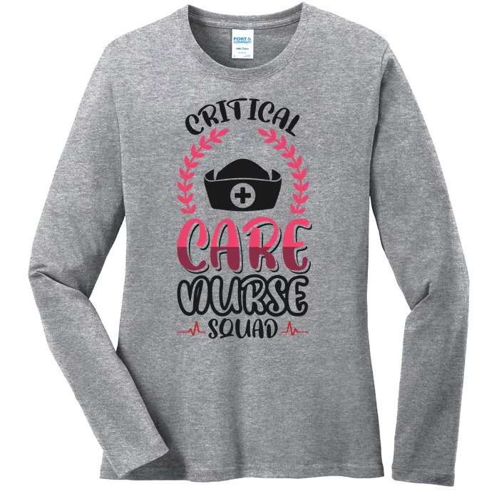 Critical Care Nurse Squad Gift Ladies Long Sleeve Shirt