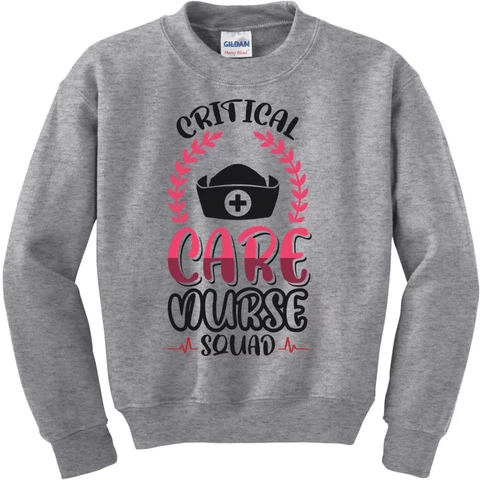 Critical Care Nurse Squad Gift Kids Sweatshirt