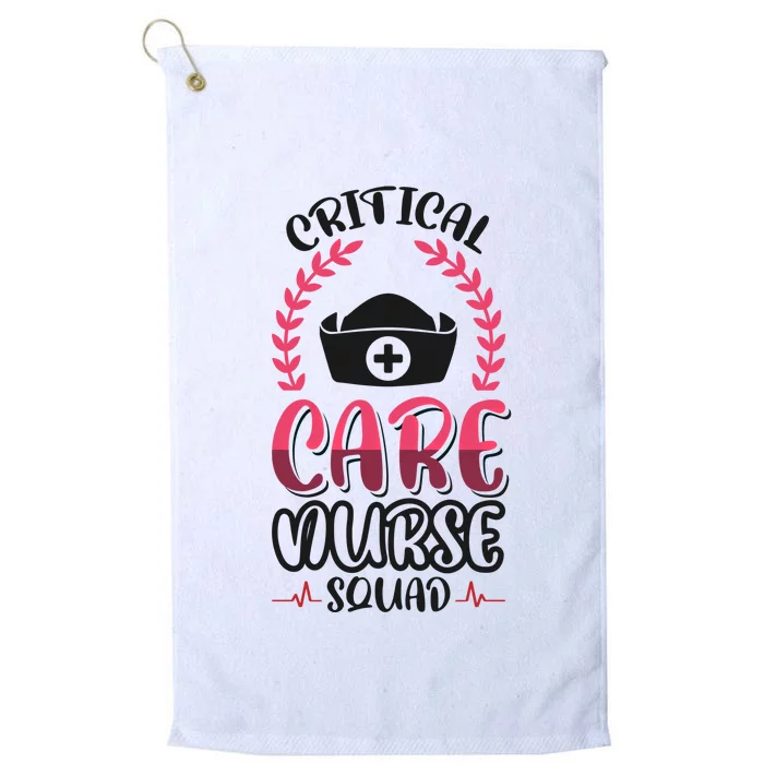 Critical Care Nurse Squad Gift Platinum Collection Golf Towel