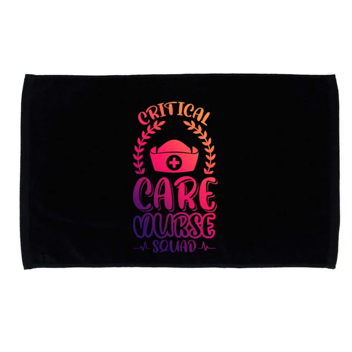 Critical Care Nurse Squad Funny Gift Microfiber Hand Towel