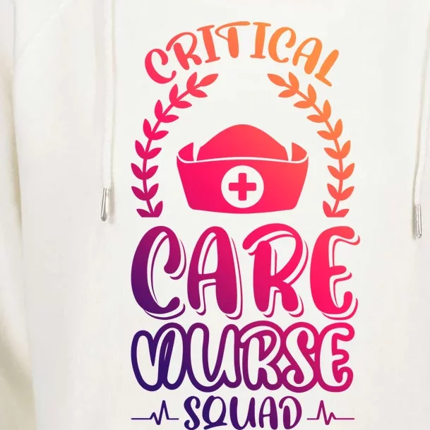 Critical Care Nurse Squad Funny Gift Womens Funnel Neck Pullover Hood