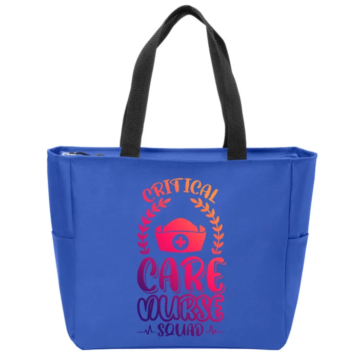 Critical Care Nurse Squad Funny Gift Zip Tote Bag