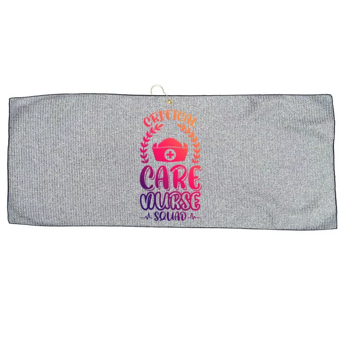 Critical Care Nurse Squad Funny Gift Large Microfiber Waffle Golf Towel