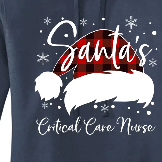 Critical Care Nurse SantaS Favorite Nurse Team Nurse Elf Meaningful Gift Women's Pullover Hoodie