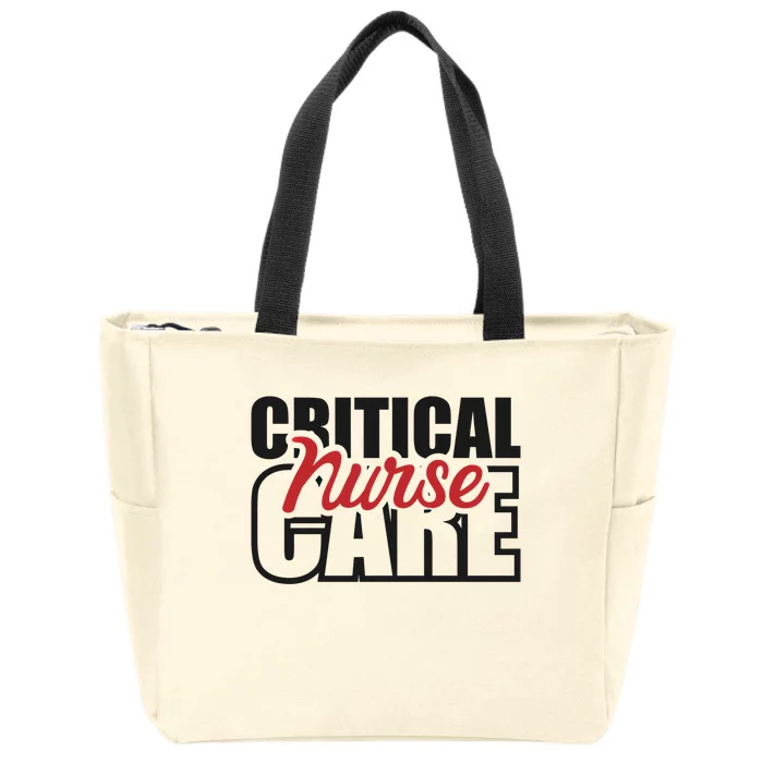 Critical Care Nurse Gift Zip Tote Bag