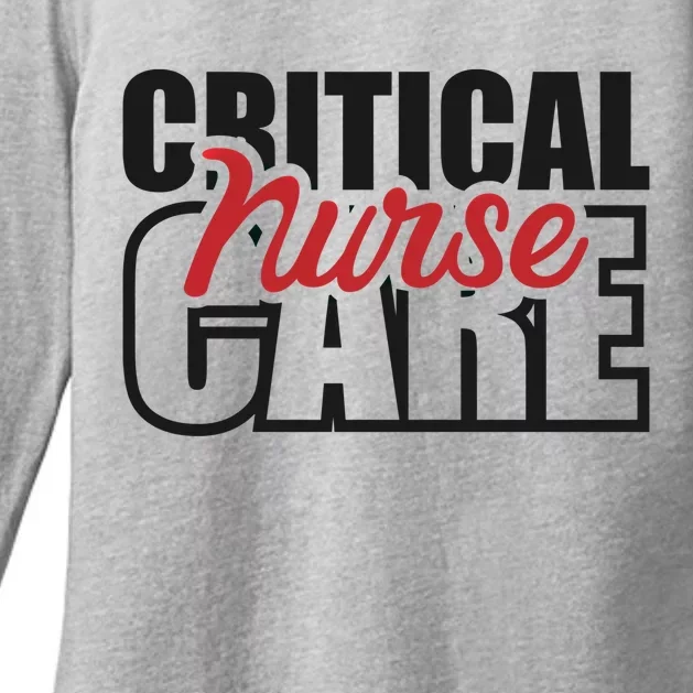 Critical Care Nurse Gift Womens CVC Long Sleeve Shirt