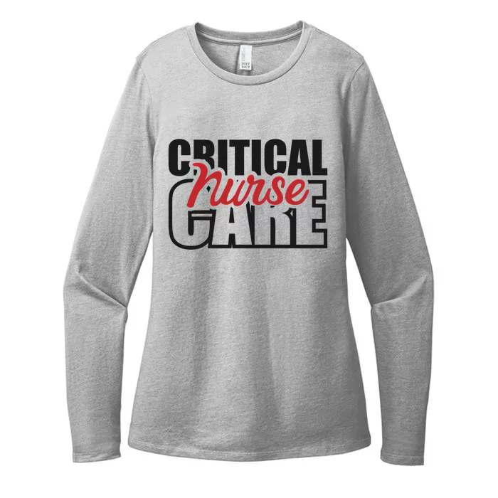 Critical Care Nurse Gift Womens CVC Long Sleeve Shirt