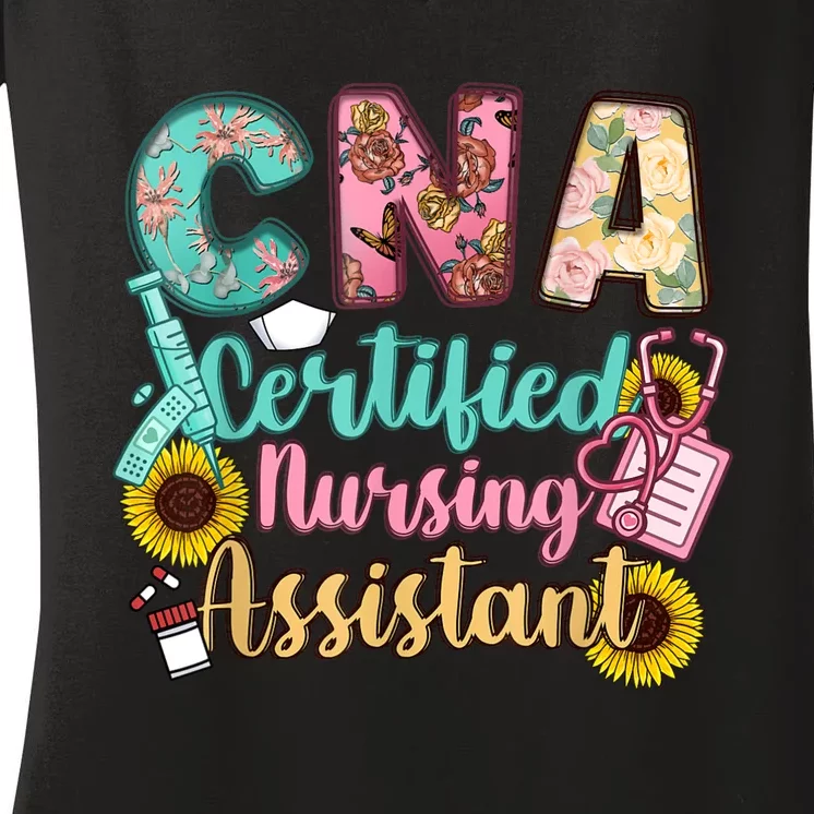 CNA Certified Nursing Assistant Women's V-Neck T-Shirt