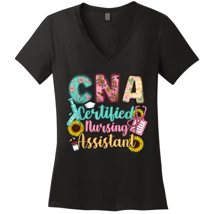 CNA Certified Nursing Assistant Women's V-Neck T-Shirt