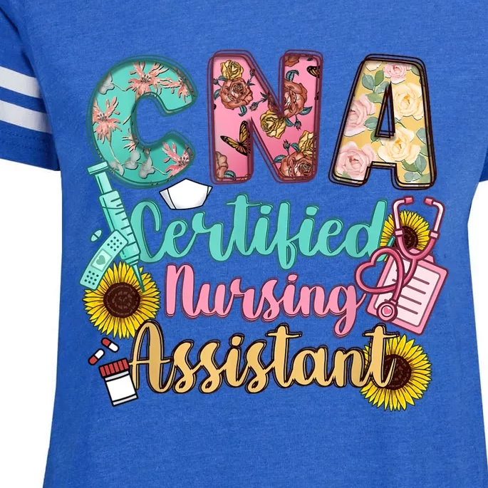 CNA Certified Nursing Assistant Enza Ladies Jersey Football T-Shirt