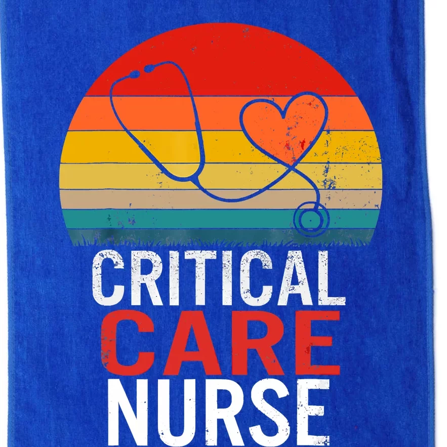 Critical Care Nurse ICU Nurses Week Intensive Care Graduate Platinum Collection Golf Towel