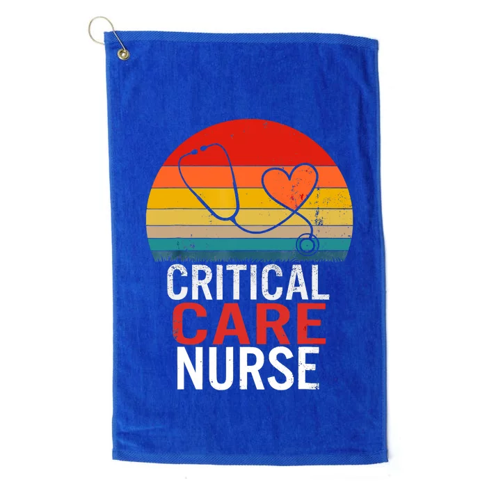 Critical Care Nurse ICU Nurses Week Intensive Care Graduate Platinum Collection Golf Towel