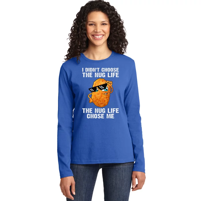 Cool Chicken Nugget Chicken Lover Nuggets Ladies Long Sleeve Shirt