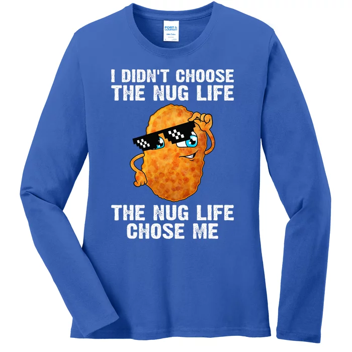 Cool Chicken Nugget Chicken Lover Nuggets Ladies Long Sleeve Shirt