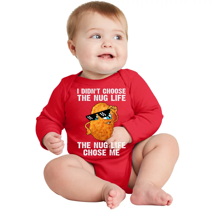 Cool Chicken Nugget Chicken Lover Nuggets Baby Long Sleeve Bodysuit