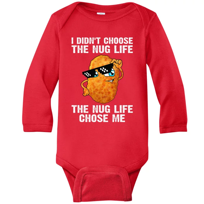 Cool Chicken Nugget Chicken Lover Nuggets Baby Long Sleeve Bodysuit