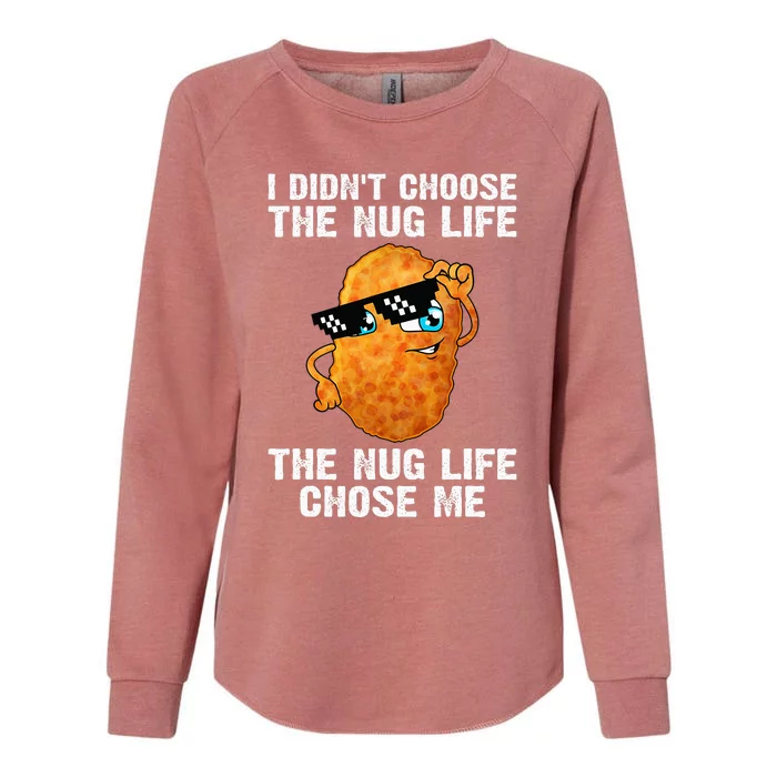 Cool Chicken Nugget Chicken Lover Nuggets Womens California Wash Sweatshirt