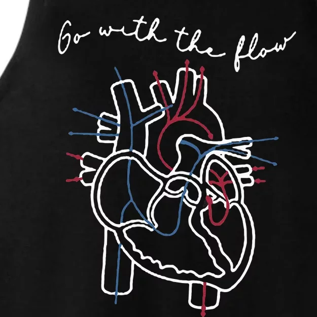 CVICU Cardiac Nurse Anatomy Cardiology Human Heart Flow Ladies Tri-Blend Wicking Tank