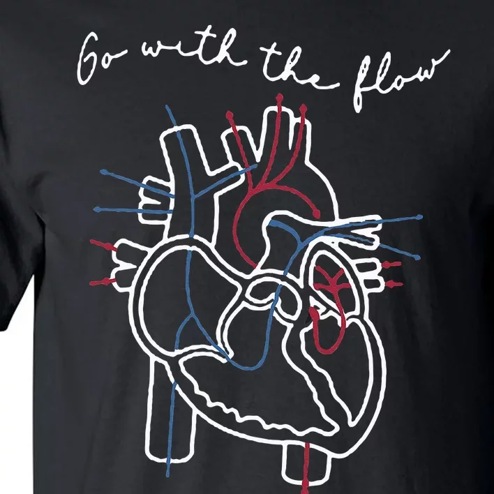 CVICU Cardiac Nurse Anatomy Cardiology Human Heart Flow Tall T-Shirt