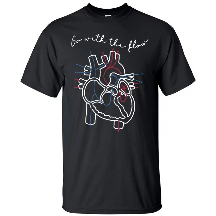 CVICU Cardiac Nurse Anatomy Cardiology Human Heart Flow Tall T-Shirt