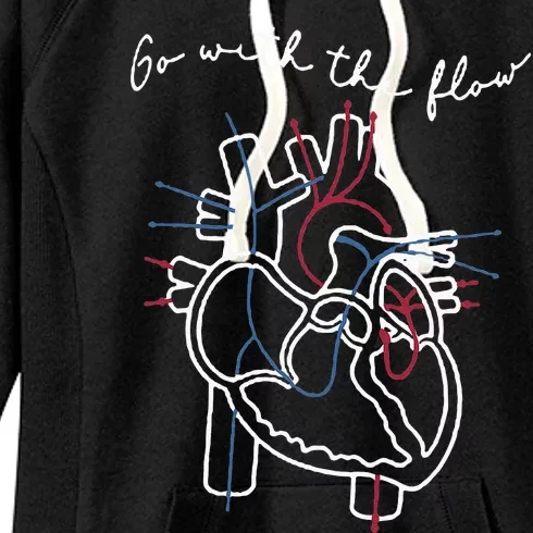 CVICU Cardiac Nurse Anatomy Cardiology Human Heart Flow Women's Fleece Hoodie