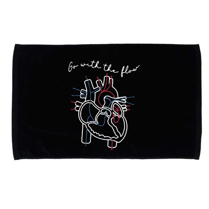 CVICU Cardiac Nurse Anatomy Cardiology Human Heart Flow Microfiber Hand Towel