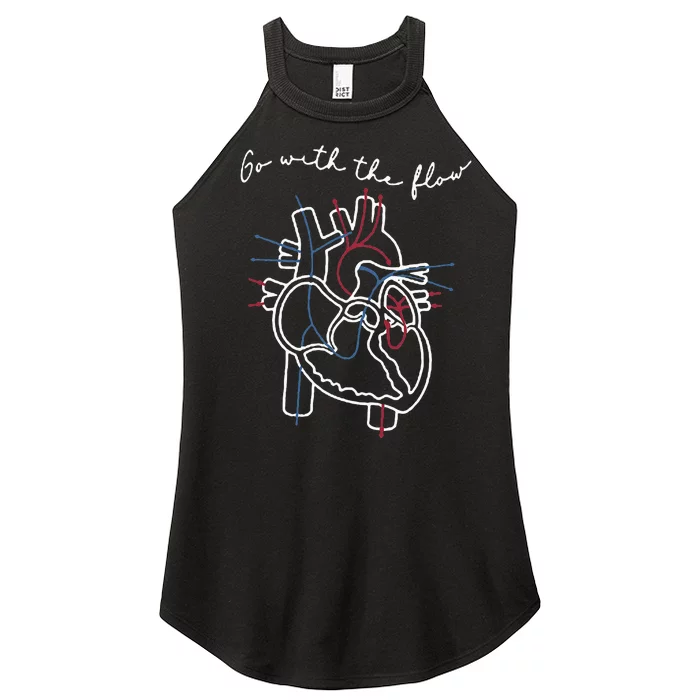 CVICU Cardiac Nurse Anatomy Cardiology Human Heart Flow Women’s Perfect Tri Rocker Tank