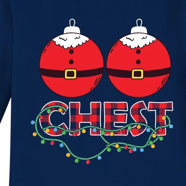 Chestnuts Chest Nuts Christmas Matching Christmas Couples Baby Long Sleeve Bodysuit