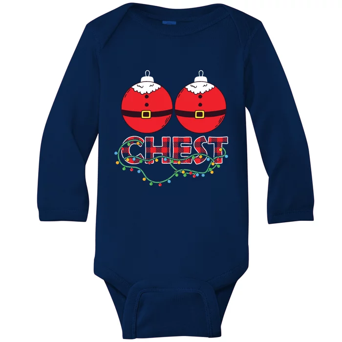 Chestnuts Chest Nuts Christmas Matching Christmas Couples Baby Long Sleeve Bodysuit