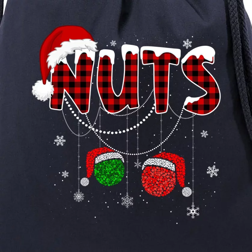 Christmas Chest Nuts Funny Couple Matching Xmas Couple Tees Gift Drawstring Bag