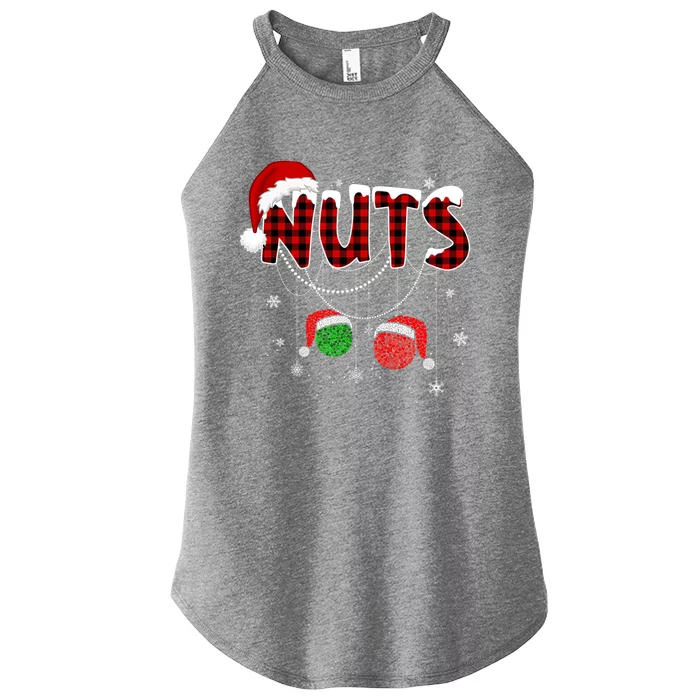 Christmas Chest Nuts Funny Couple Matching Xmas Couple Tees Gift Women’s Perfect Tri Rocker Tank