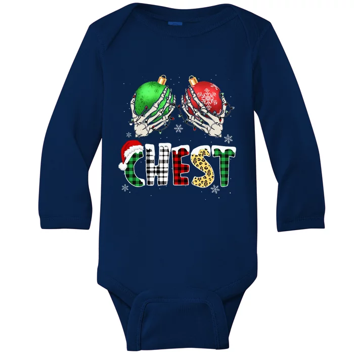 Christmas Chest Nuts Chestnuts Xmas Couple Matching Costume Baby Long Sleeve Bodysuit