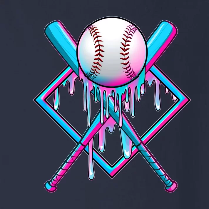 Cool Cute Neon Paint Baseball Bat Ball Diamond Toddler Long Sleeve Shirt