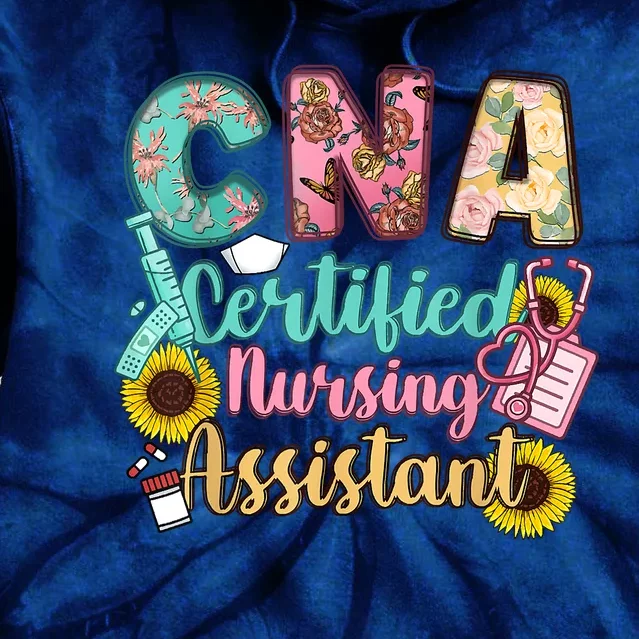 CNA Certified Nursing Assistant Tie Dye Hoodie