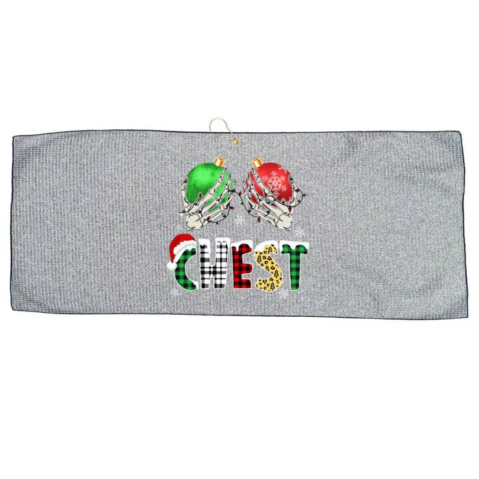 Christmas Chest Nuts Chestnuts Xmas Couple Matching Costume Large Microfiber Waffle Golf Towel