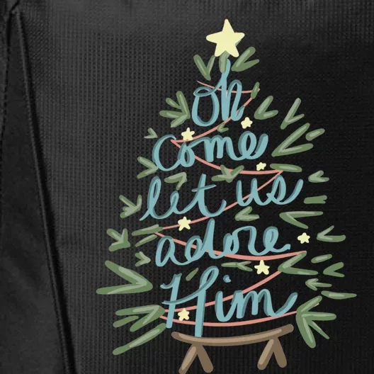 Christian Christ Nativity Christmas Oh Come Let Us Adore Him Great Gift City Backpack