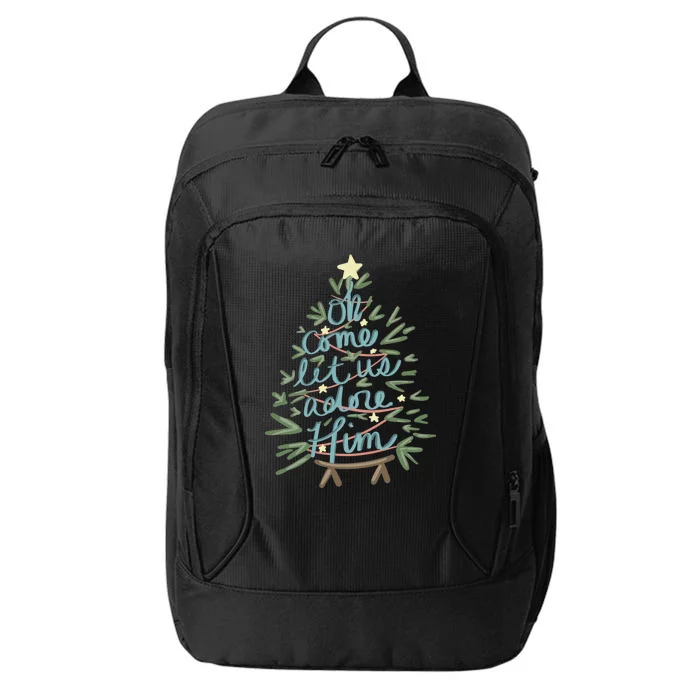 Christian Christ Nativity Christmas Oh Come Let Us Adore Him Great Gift City Backpack