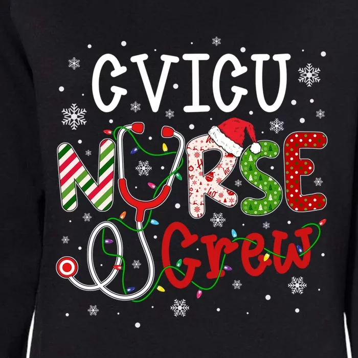 Cvicu Christmas Nurse Crew Funny Nursing Christmas Pattern Gift Womens California Wash Sweatshirt