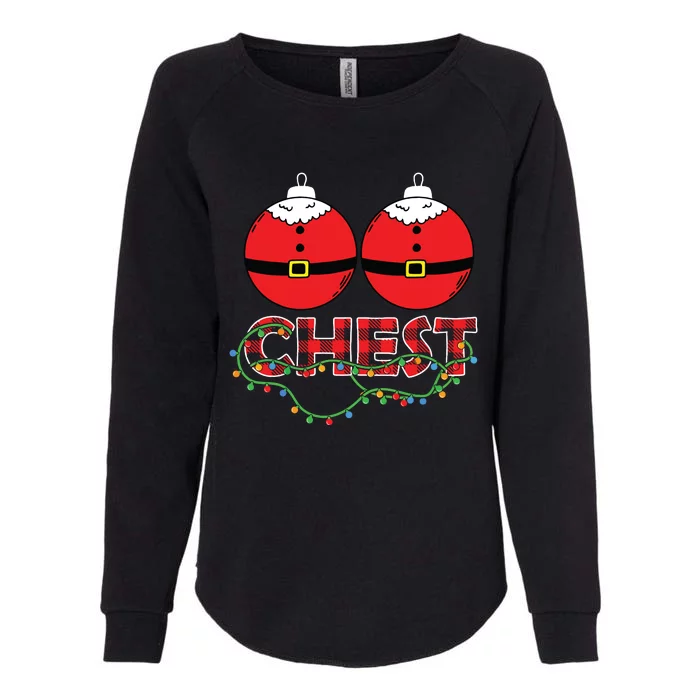 Chestnuts Chest Nuts Christmas Matching Christmas Couples Womens California Wash Sweatshirt