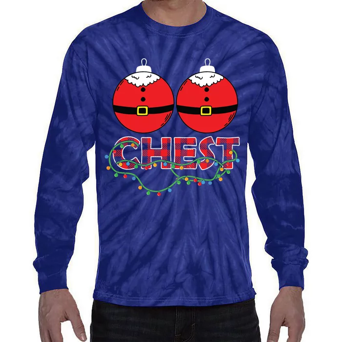 Chestnuts Chest Nuts Christmas Matching Christmas Couples Tie-Dye Long Sleeve Shirt