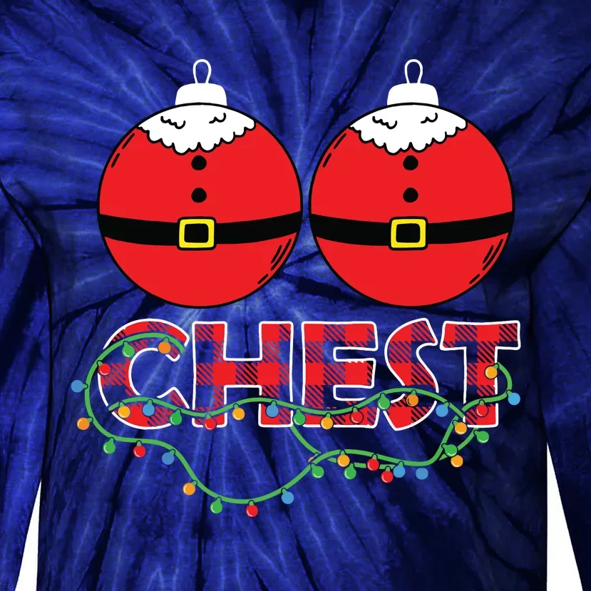 Chestnuts Chest Nuts Christmas Matching Christmas Couples Tie-Dye Long Sleeve Shirt